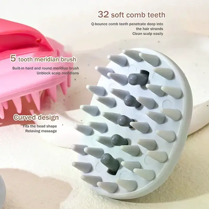 Brosse à shampoing 2 en 1
