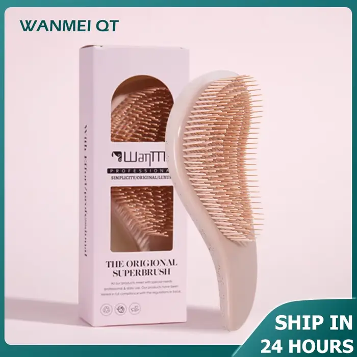 Peigne à cheveux magique démêlant en boîte, peigne de coiffure antistatique pour filles, peigne de M