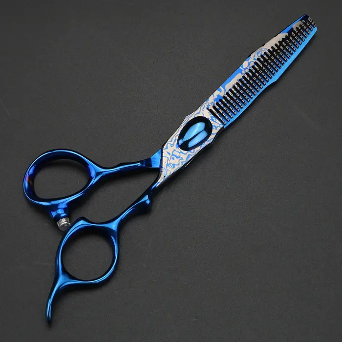 XUANTENG – ciseaux à cheveux Design Alien bleu, 6 pouces, haute dureté, ciseaux de coupe tranchants 