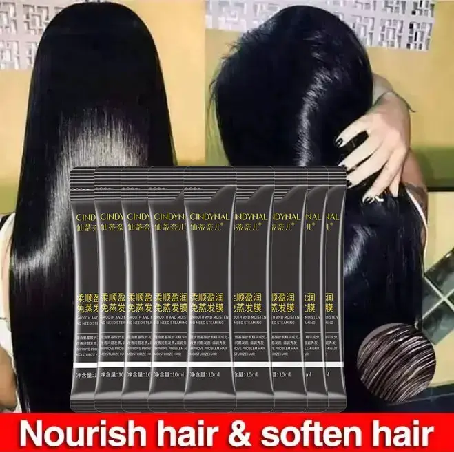 Masque capillaire à la kératine pour cheveux abîmés, réparation des cheveux crépus endommagés en 5 s