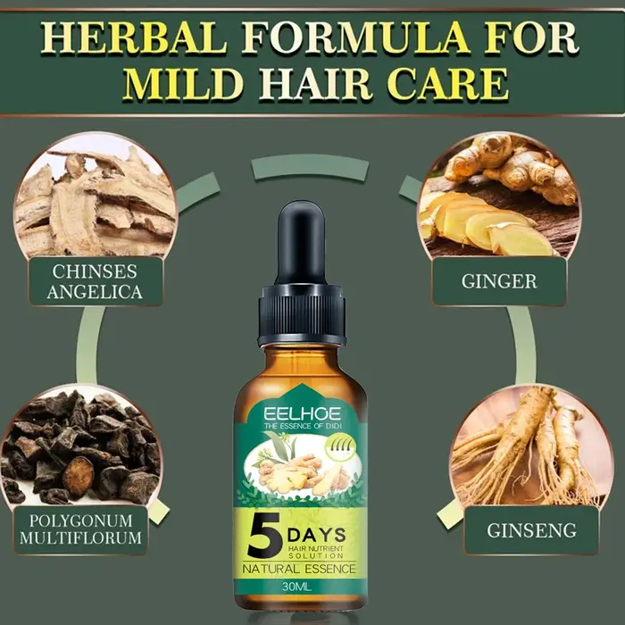 Huile essentielle de cheveux à croissance rapide et efficace