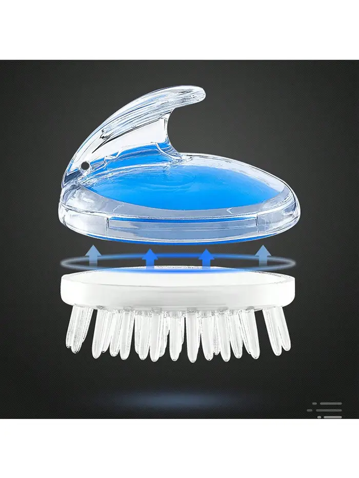 Brosse à shampoing transparente en cristal