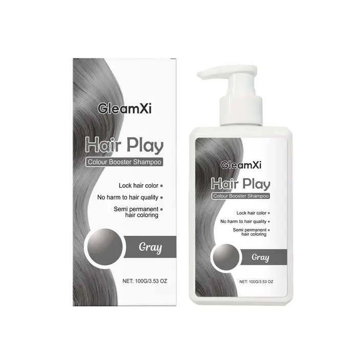 Shampoo pour cheveux gris - Fixation de la couleur, hydratant, lisse les cheveux, léger, coloration