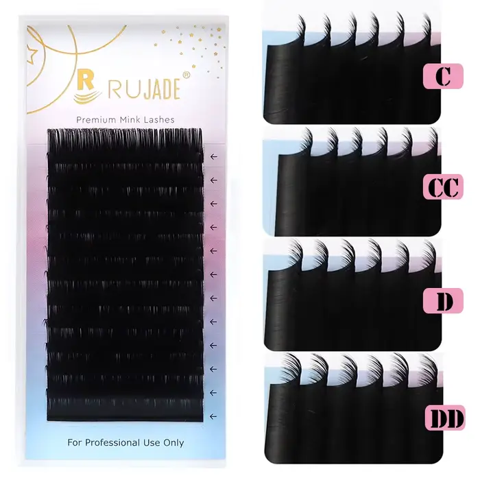 Rujade Russian Volume cils toutes tailles 6-20mm Faux vison Extensions