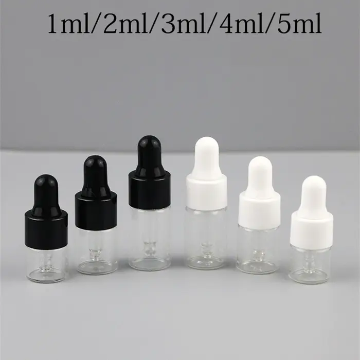 Petit flacon compte-gouttes Transparent de 1ml