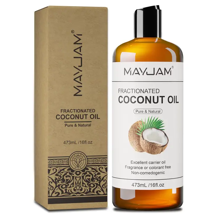 Huile végétale MAYJAM à base de glycérine, ricin, pépins de raisin, jojoba et noix de coco pour le v