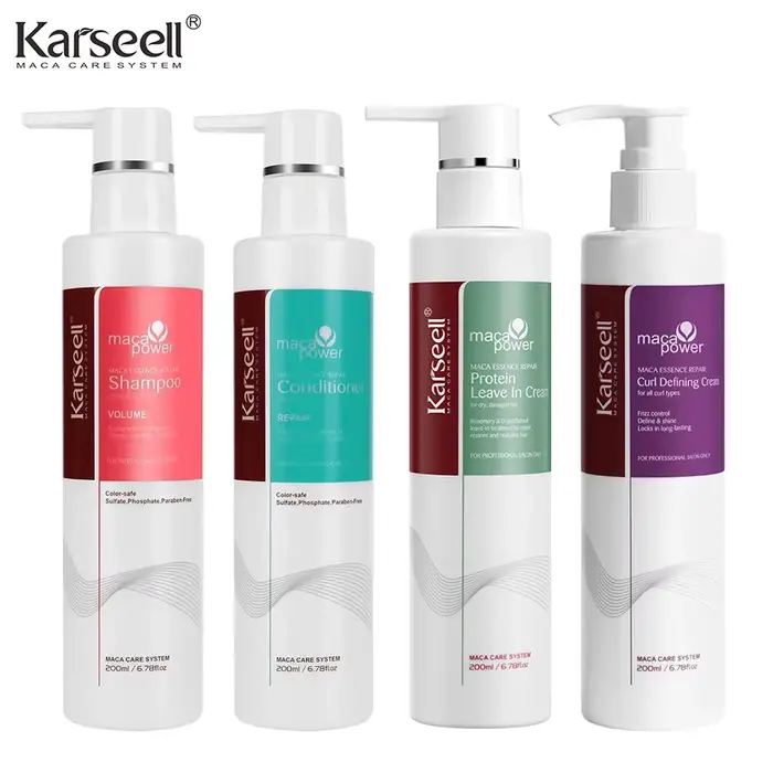 Original Karseell Volume shampooing et revitalisant huile d'argan hydratant lisse laisser dans la crème Curl définition