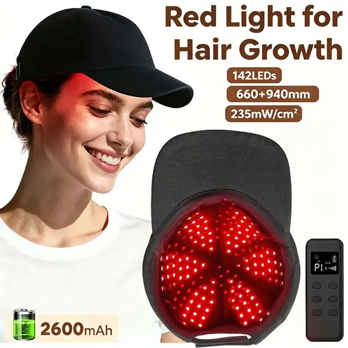 Casque de Croissance Capillaire à Lumière Rouge 2026 – Dispositif Thérapeutique Infrarouge Anti-Chute de Cheveux –