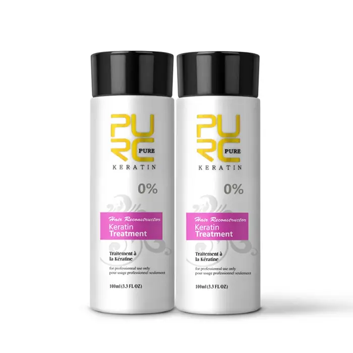 PURC 2 pièces kératine pour lisser les cheveux 0% 5% 8% 12% formaldéhyde traitement capillaire à la