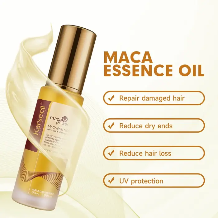 Karseell 50ml huile d'argan marocaine pour la guérison des cheveux pressé à froid huile d'argan sans