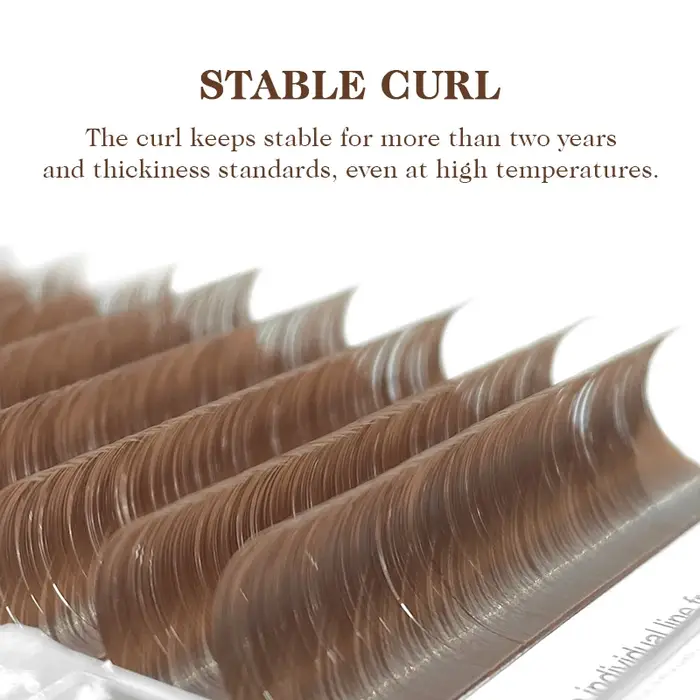NATUHANA Extension de cils couleur Caramel individuel Faux vison couleur Faux cils marron sarcelle m