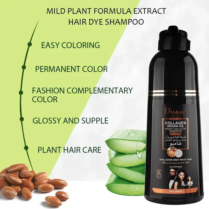 DISAAR 400ML couverture cheveux gris maroc huile d'argan soin rapide magique noir
