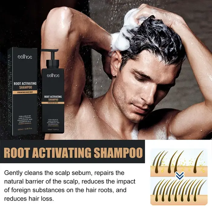 Eelhoe shampooing activateur de racines naturelles Anti-chute de cheveux soin