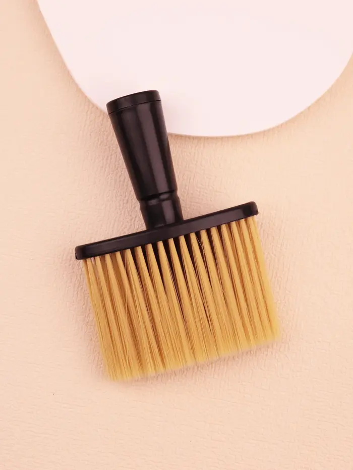 1 brosse à cheveux pour le cou, brosse noire de nettoyage doux pour le visage, adaptée aux coiffeurs