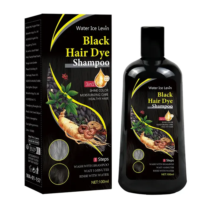 Nouveau 100ml noir couleur de cheveux colorant