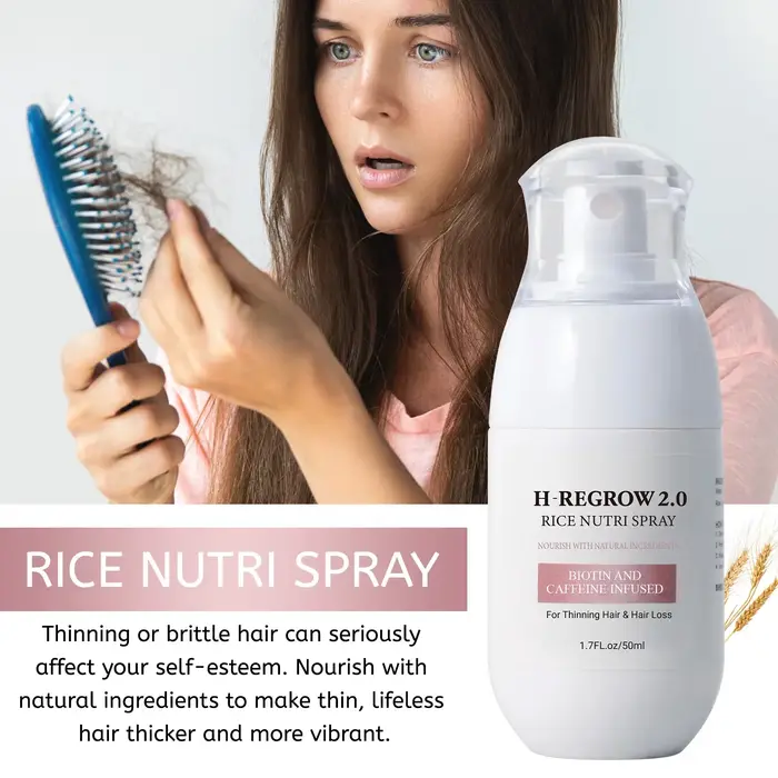Spray pour cheveux, eau de riz