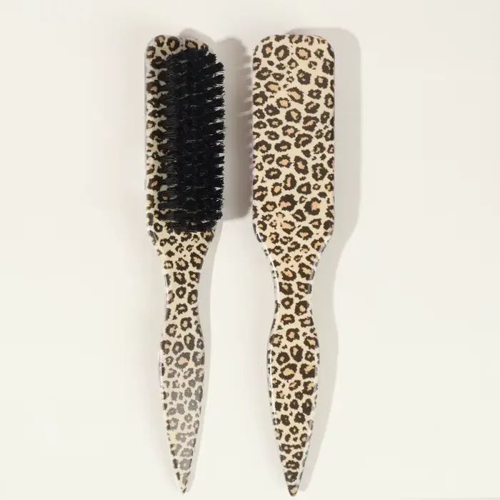 Brosse à cheveux à poils pour coiffure slick back, pour queue de cheval et chignon élégants, et pour