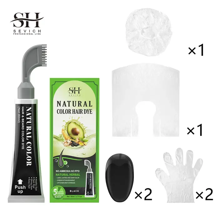 Shampoing Fast Hair Dye à l'avocat avec peigne