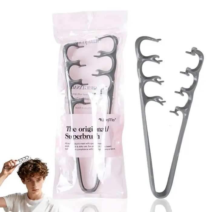 Peigne texturisant volumisant à dents larges pour salon, peigne coiffant pour cheveux bouclés et vol