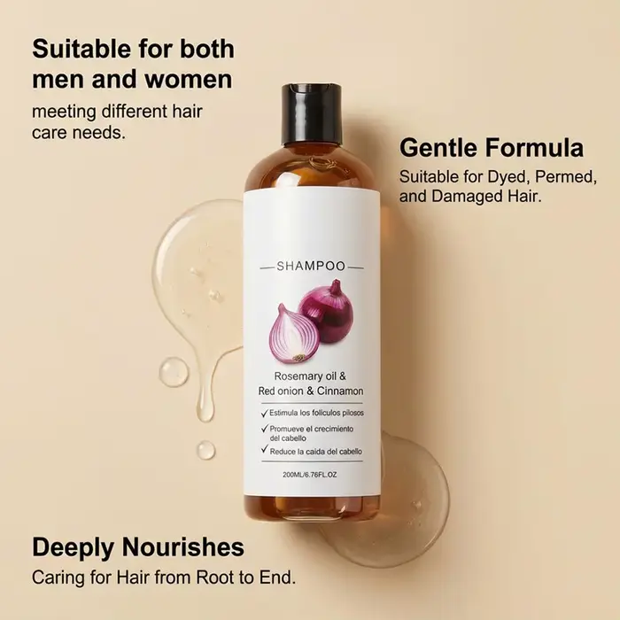 Shampooing Fortifiant à l'Oignon Rouge Contre la Chute des Cheveux