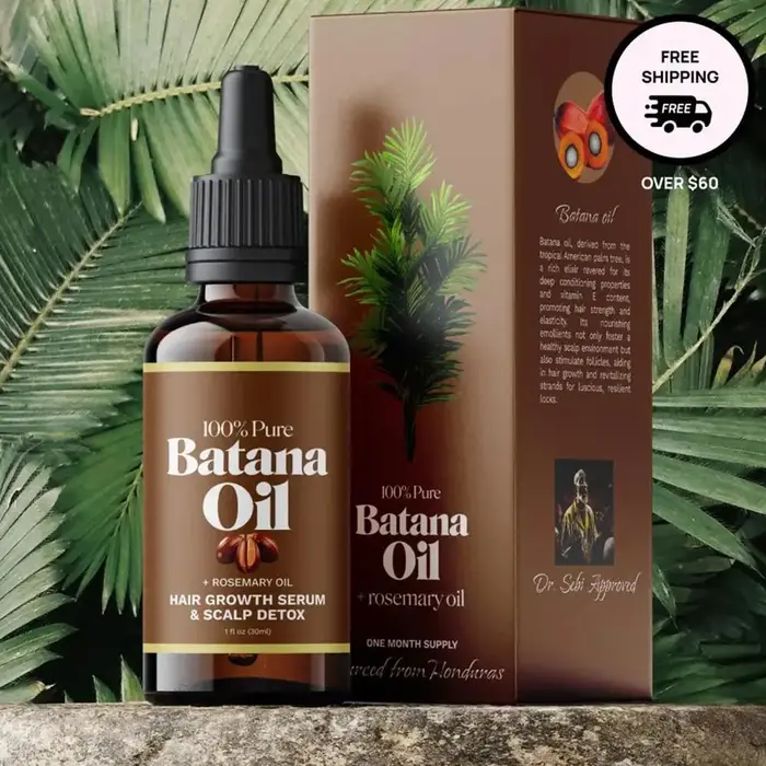 Huile de Batana 100% pure + sérum de croissance capillaire à la romarin 30ml