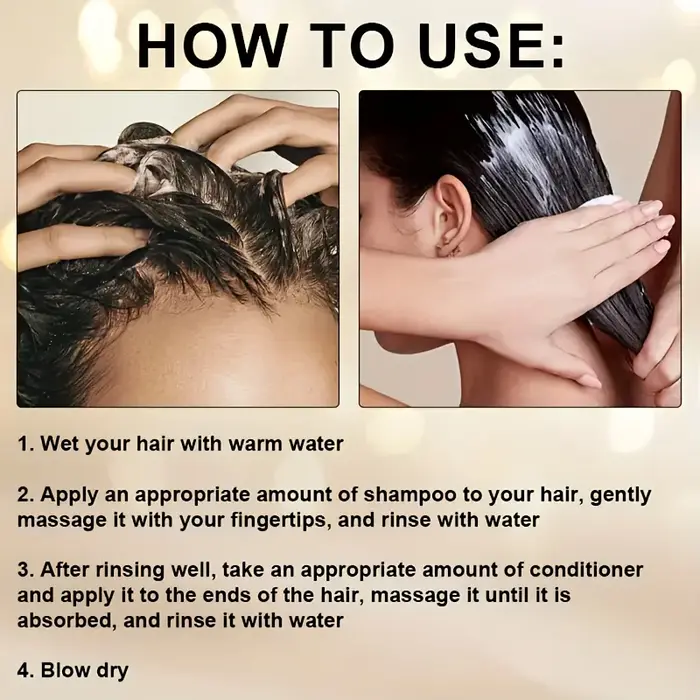 Shampooing et après-shampoing à la kératine et à la biotine GSWP