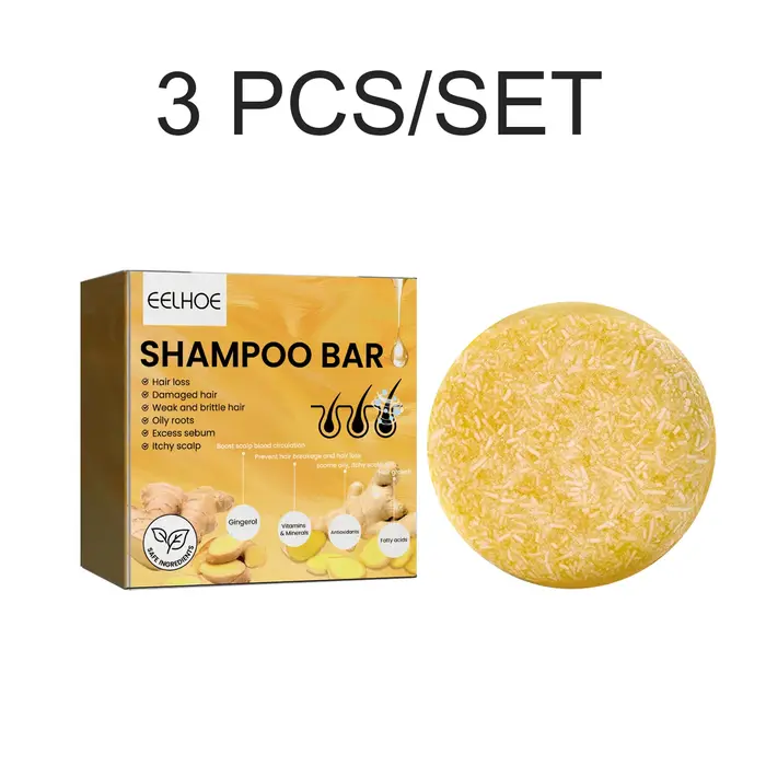 1 pièce Shampoing Solide au Gingembre pour Soin Capillaire