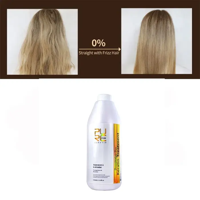 PURC traitement capillaire à la kératine brésilienne lissage réparation cheveux endommagés kératine 