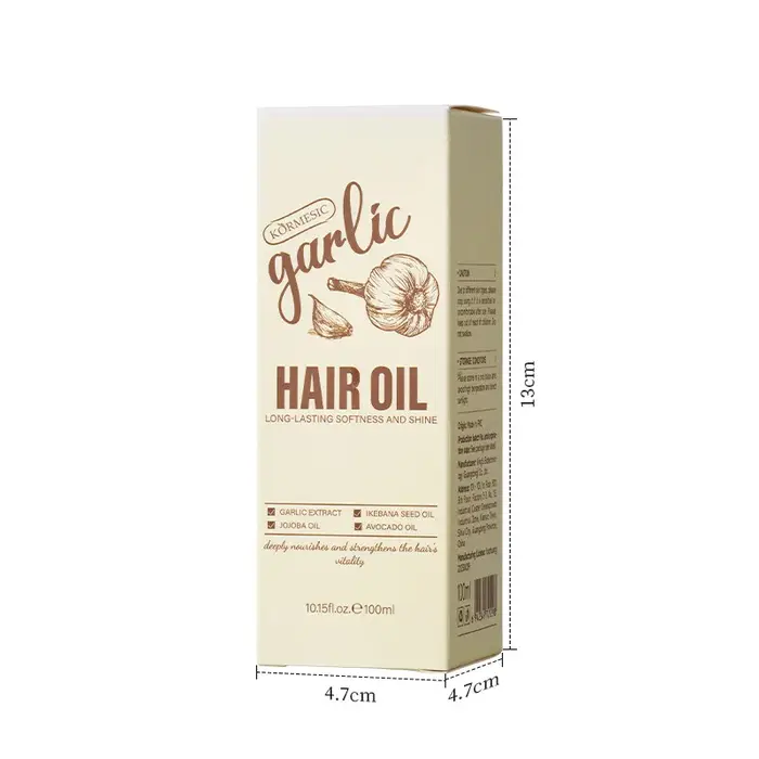 Huile de croissance capillaire à l'ail 100ML, sérum de repousse des cheveux pour cheveux clairsemés,