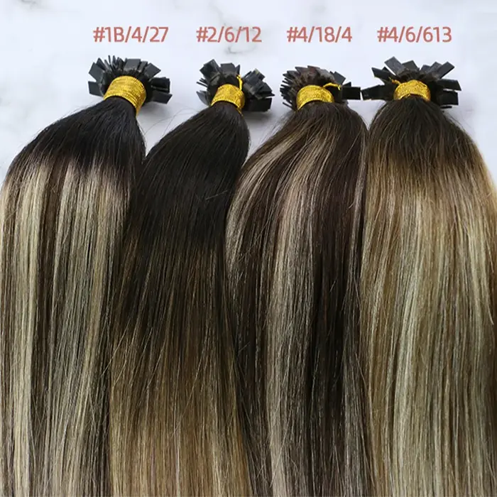 Ugeat Extensions de cheveux à pointe plate