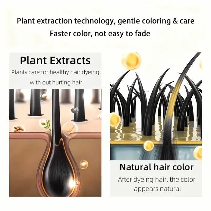 Shampoing colorant capillaire noir obsidienne 4 en 1