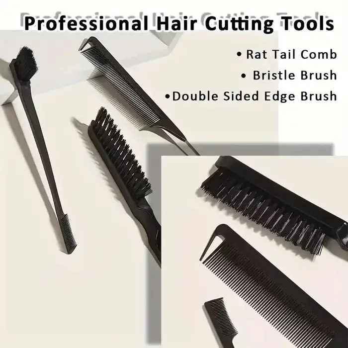 Brosse à cheveux à poils pour coiffure slick back, pour queue de cheval et chignon élégants, et pour