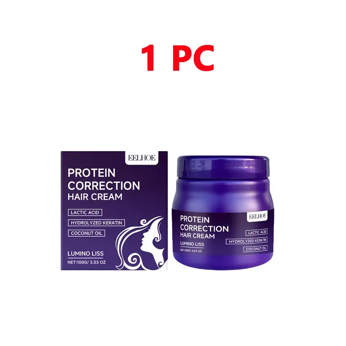 Masque capillaire lissant à la kératine, réparation profonde pour cheveux secs, abîmés et crépus, re