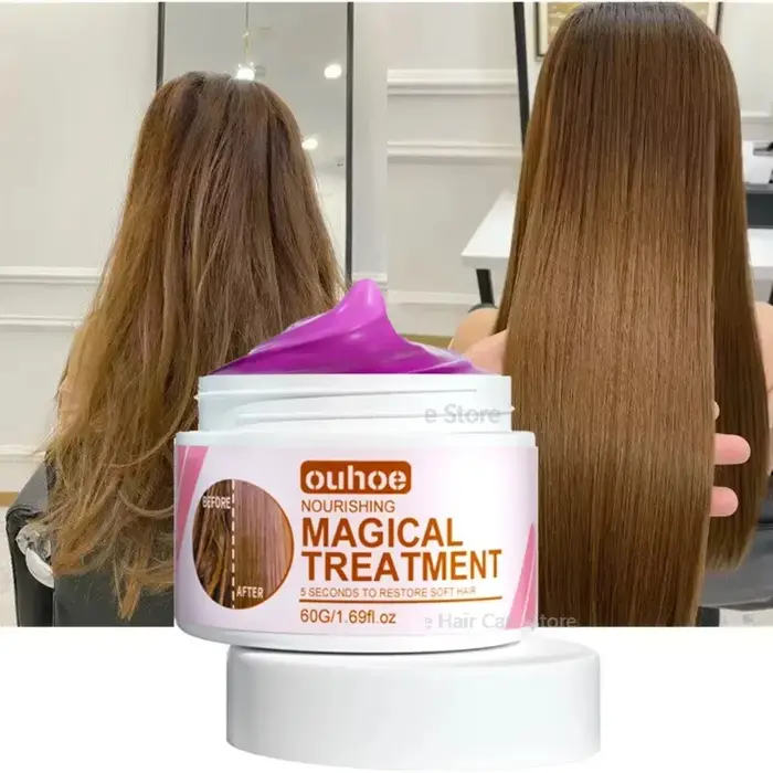 Masque capillaire magique à la kératine, 5 secondes, réparation des cheveux crépus endommagés, doux,