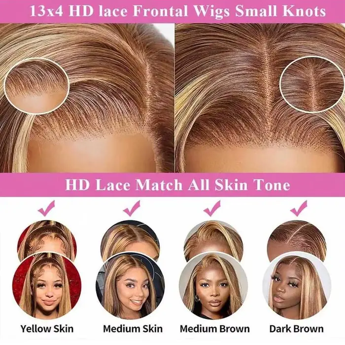 Perruques de cheveux humains avant de dentelle droite colorée perruques de cheveux humains pour les