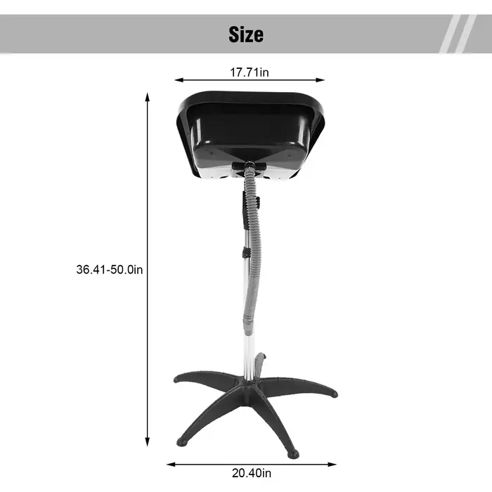 Filles à shampoing réglable avec chaise tubulaire
