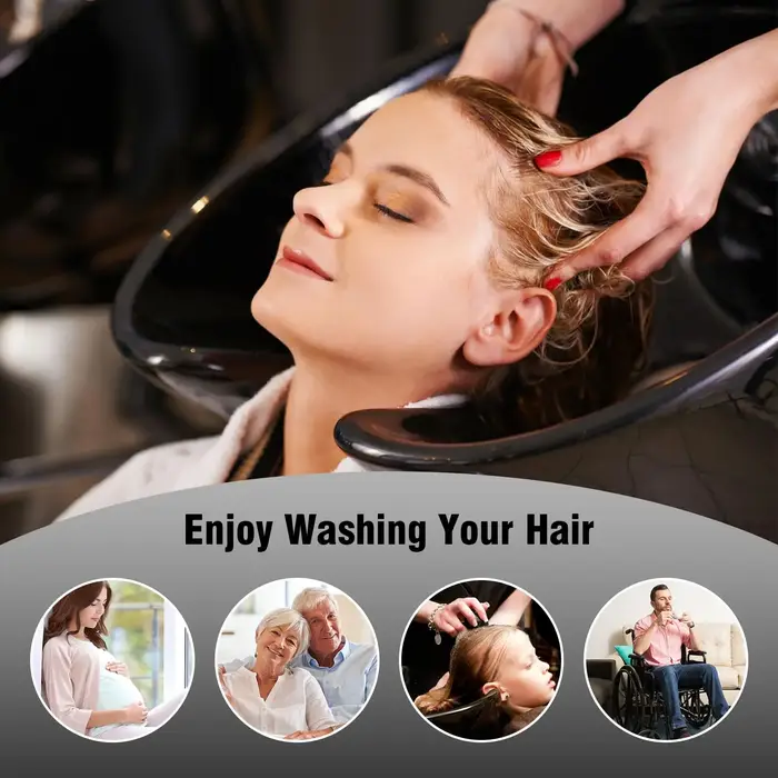 Filles à shampoing réglable avec chaise tubulaire
