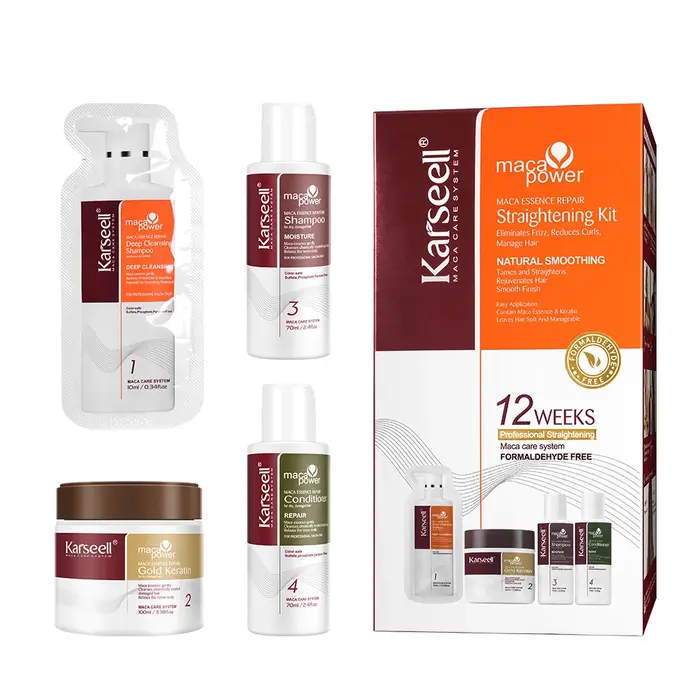 Karseell – masque capillaire à la kératine dorée, réparation rapide, Kit de lissage des cheveux endo