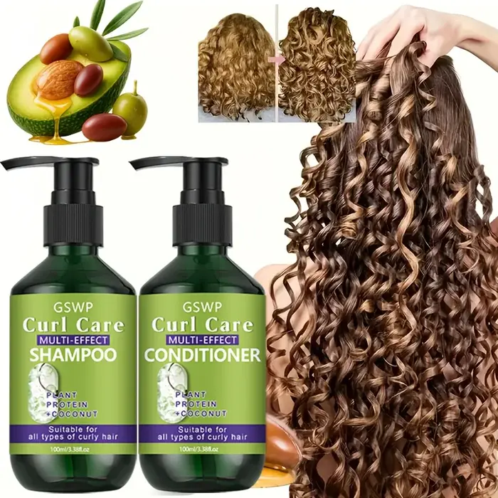 Ensemble shampoing et après-shampoing pour cheveux bouclés GSWP