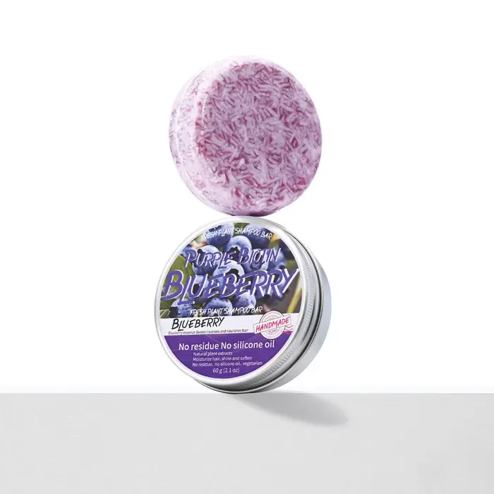 Nature plante fruits cerise solide shampooing rafraîchissant citron Aloe Vegan savon peau contrôle de l'huile pellicule
