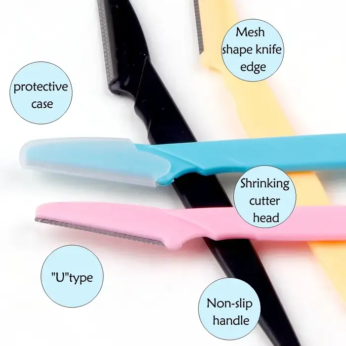 3/4/10 pièces rasoir de sourcils lame rasoir Portable visage rasoir yeux sourcils épilation coupe-ép