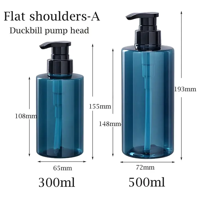 Bouteille à pompe vide en plastique de 300ml/500ml