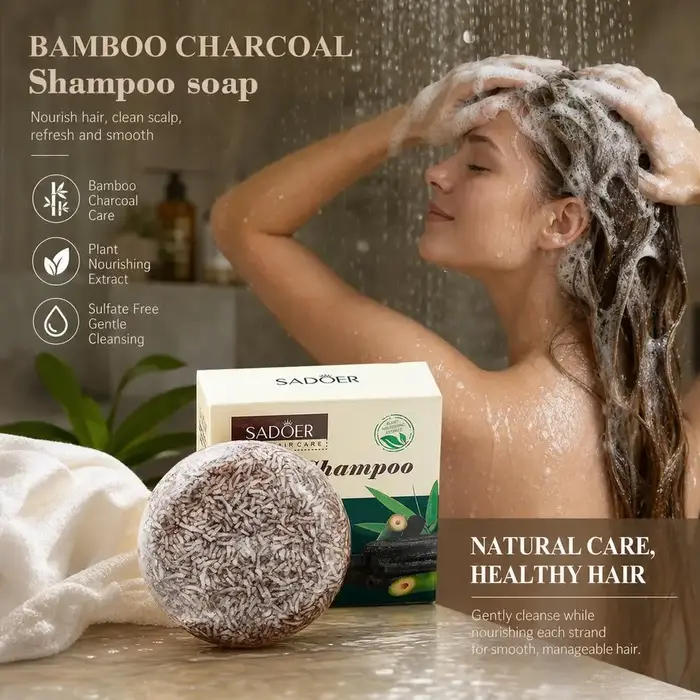 Shampooing Solide au Charbon de Bambou