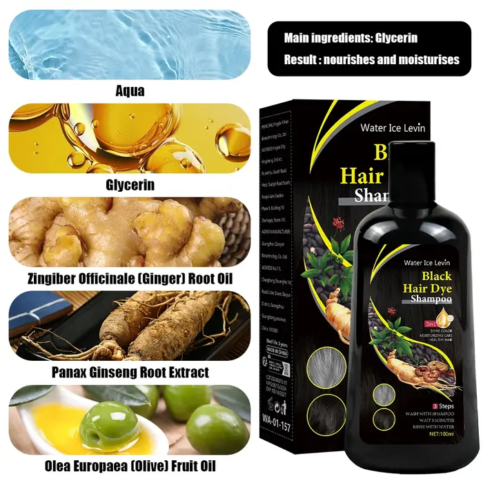 Nouveau 100ml noir couleur de cheveux colorant
