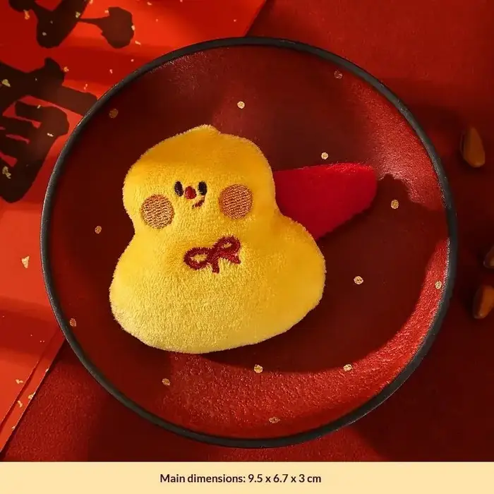 Clip à cheveux en peluche mignon de dessin animé, année du cheval, zodiaque chinois, poney, pour fem