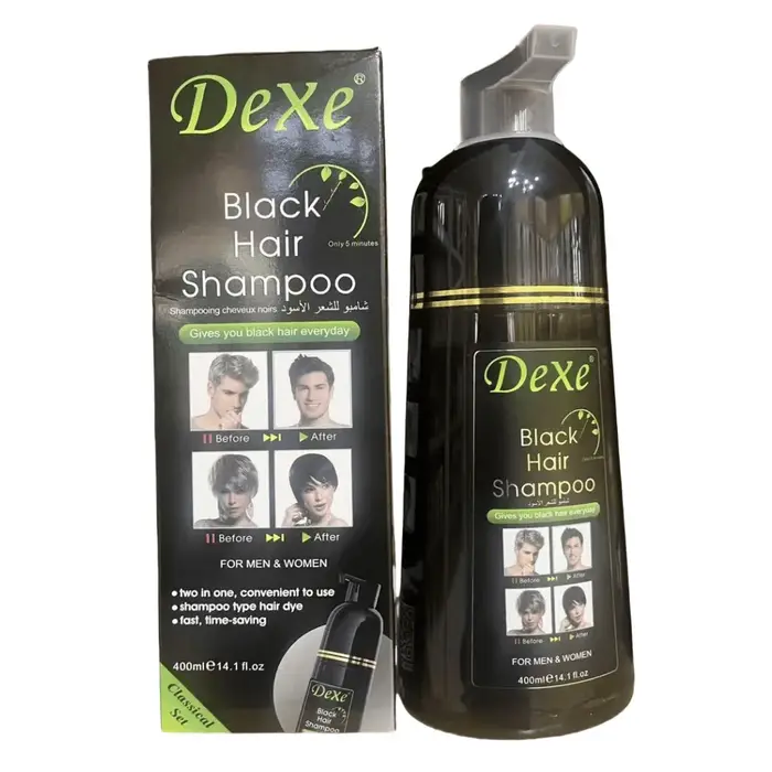 Shampoing pour teinture capillaire, 400ml, couverture noire végétale, crème de teinture noire pour c