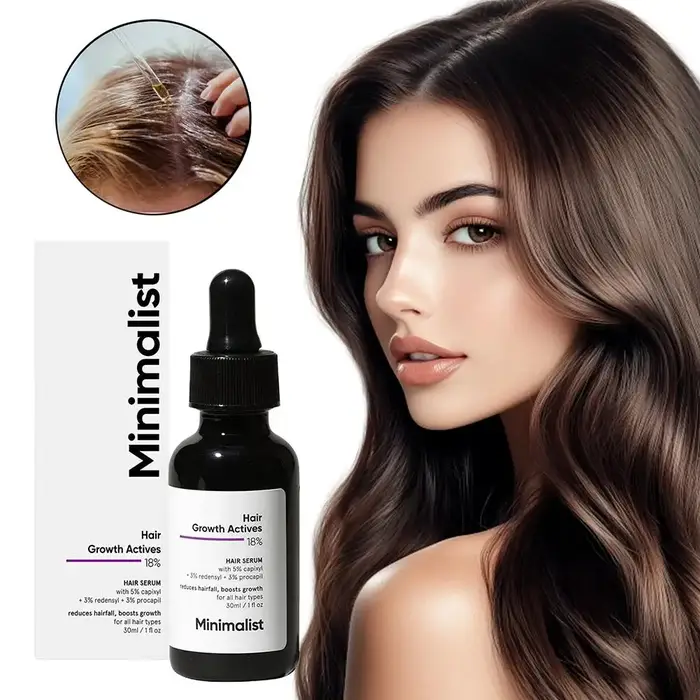 Sérum de croissance minimaliste pour cheveux épais
