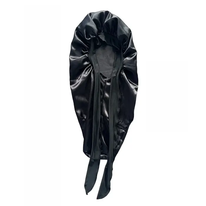 Bonnet de nuit long pour cheveux raides et bouclés