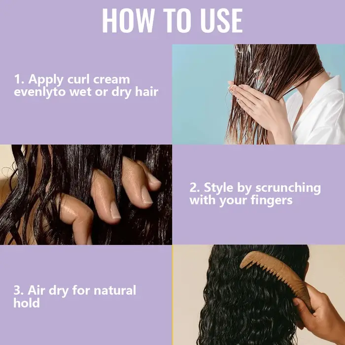 YOUNGCOME CURLCARE Crème définissante pour boucles à l'huile de coco et d'argan