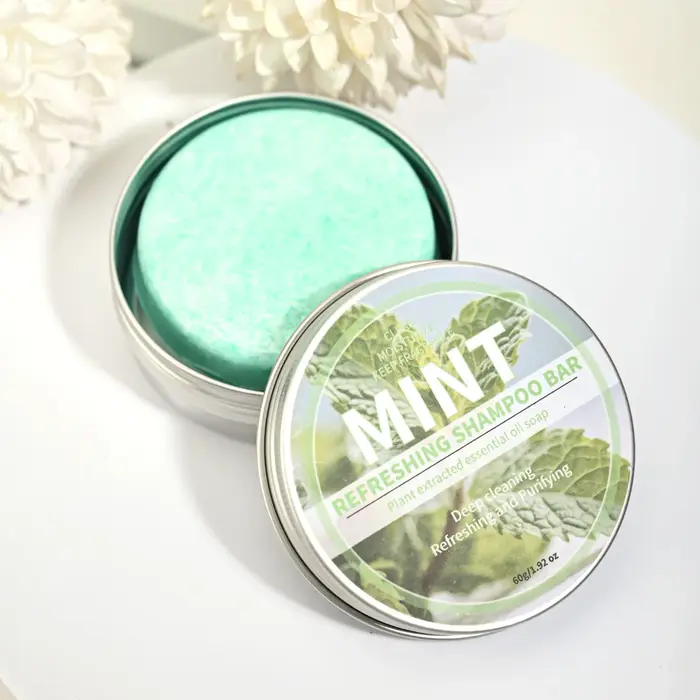 Barre de savon shampoing frais à la menthe